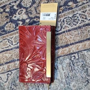 Patricia nash Camettie wallet red embossed nwt